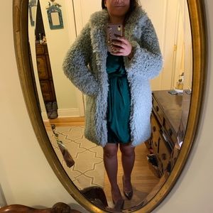 Wild Fable Faux Fur Blue Coat🦋